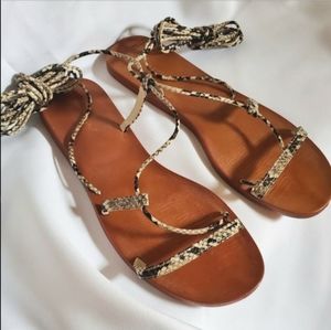 NWT Lace up Sandals
